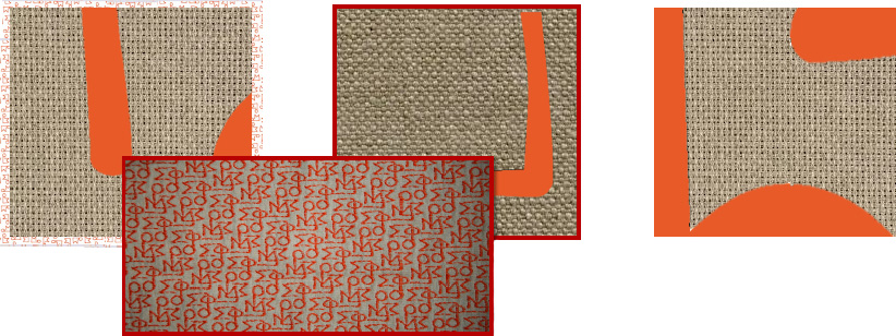 Ligne de coussins imprimés naturels + passepoil OmLand ou orange uni ou noir Format Carré